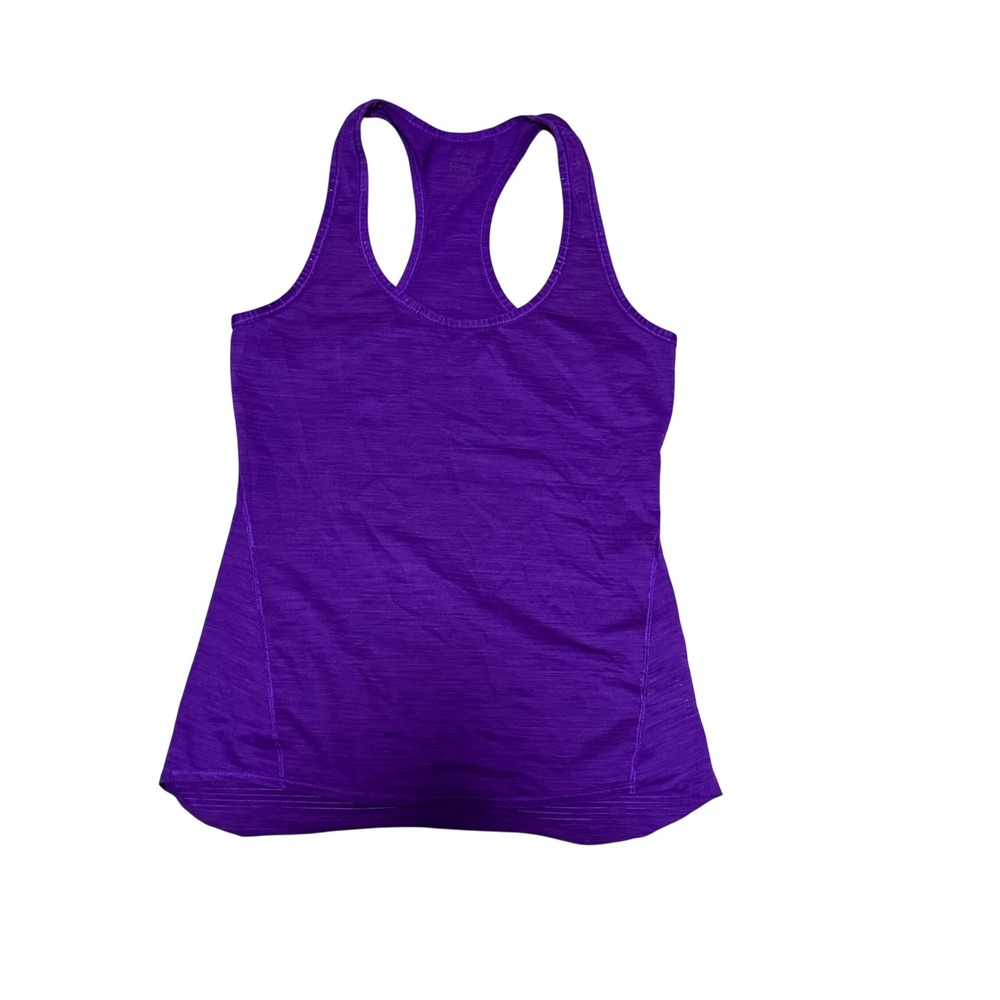 Athleta Womens Purple Space Dye Racerback Athletic Tank Top Scoop Neck Workout